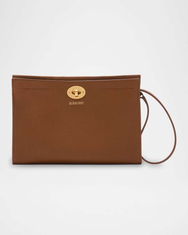 Cotswolds Grainy Leather Pouch Bag